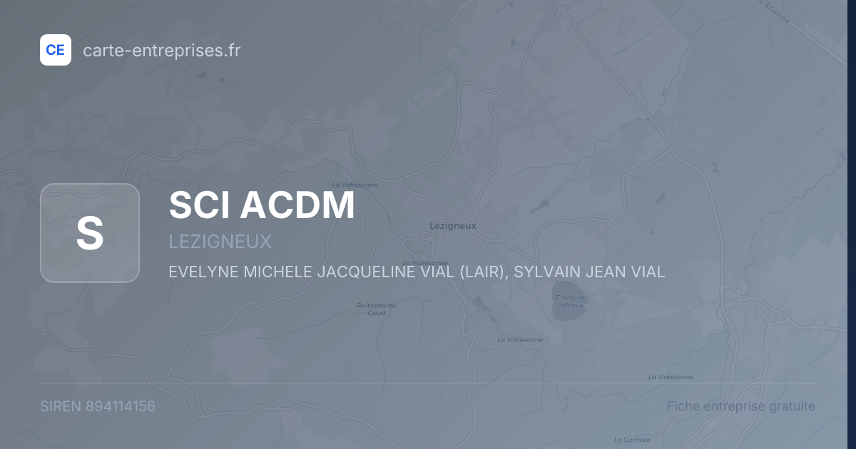 SCI ACDM — 894114156 — fiche entreprise