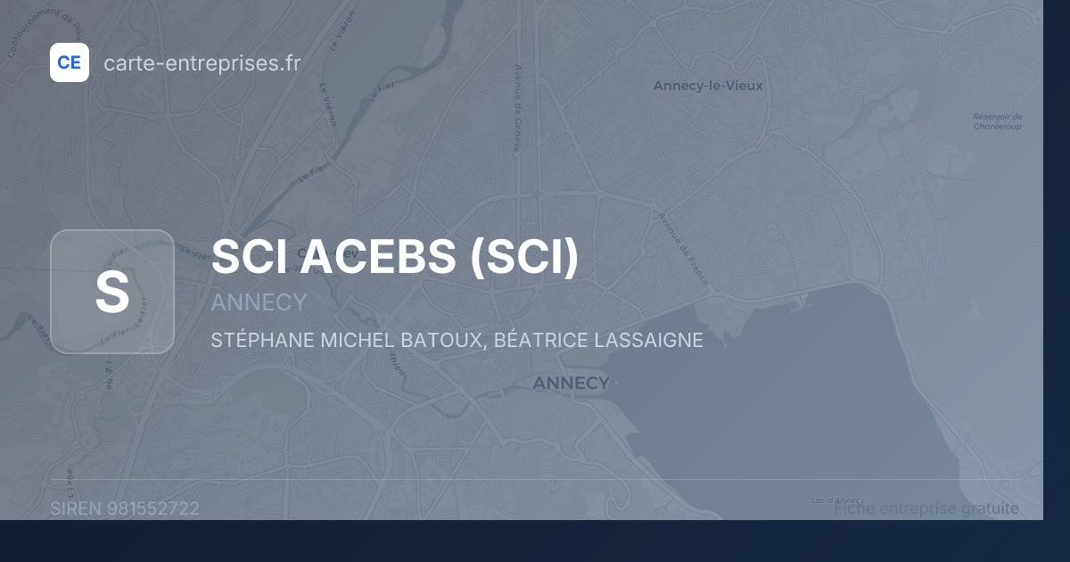 SCI ACEBS (SCI) — 981552722 — fiche entreprise