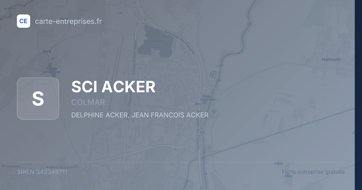 SCI ACKER — 342348711 — fiche entreprise