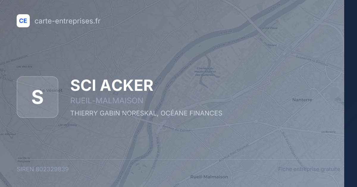 SCI ACKER — 802329839 — fiche entreprise