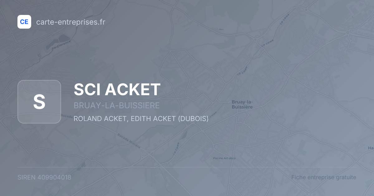 SCI ACKET — 409904018 — fiche entreprise