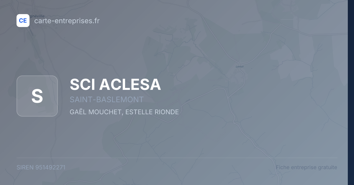 SCI ACLESA — 951492271 — fiche entreprise