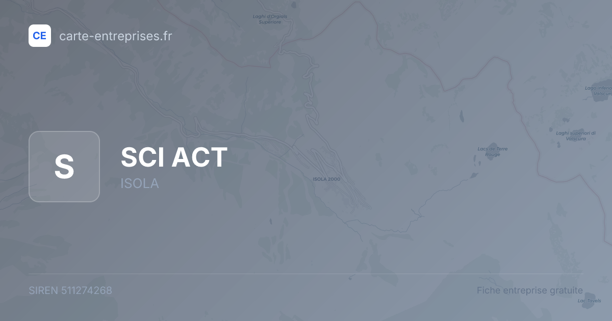 SCI ACT — 511274268 — fiche entreprise