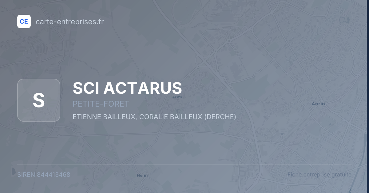 SCI ACTARUS — 844413468 — fiche entreprise