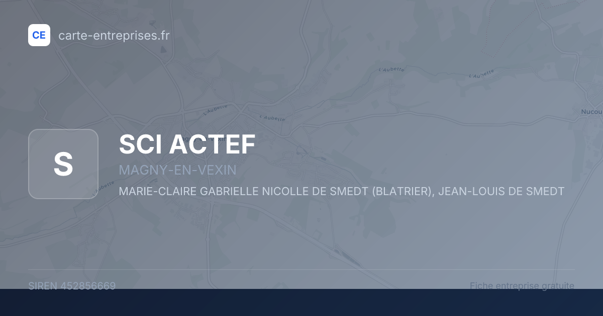 SCI ACTEF — 452856669 — fiche entreprise