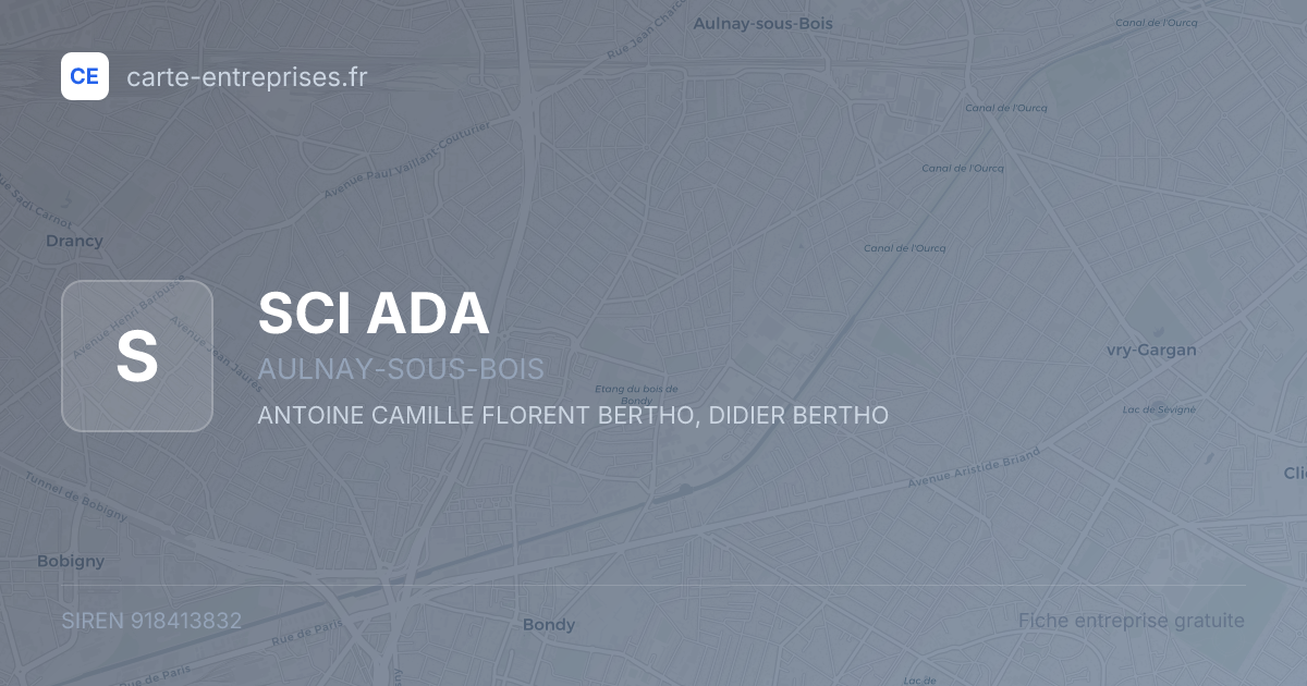 SCI ADA — 918413832 — fiche entreprise