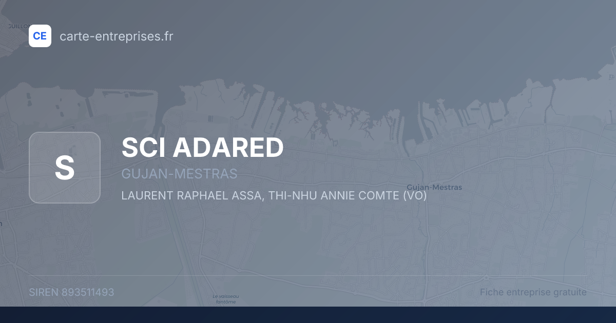 SCI ADARED — 893511493 — fiche entreprise