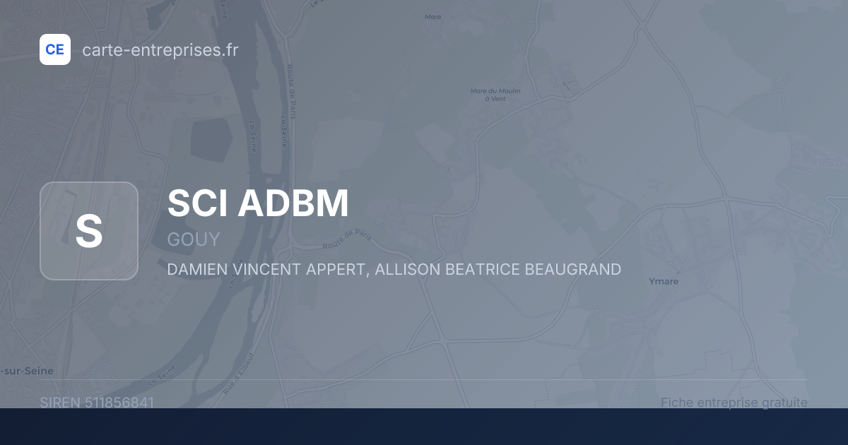 SCI ADBM — 511856841 — fiche entreprise