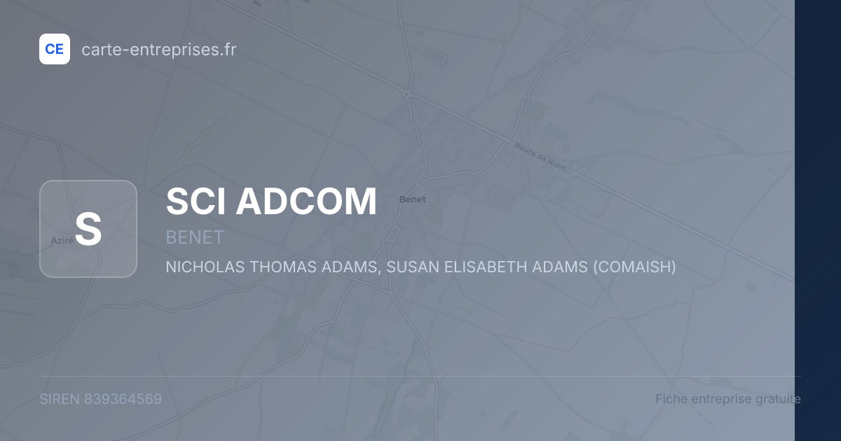 SCI ADCOM — 839364569 — fiche entreprise