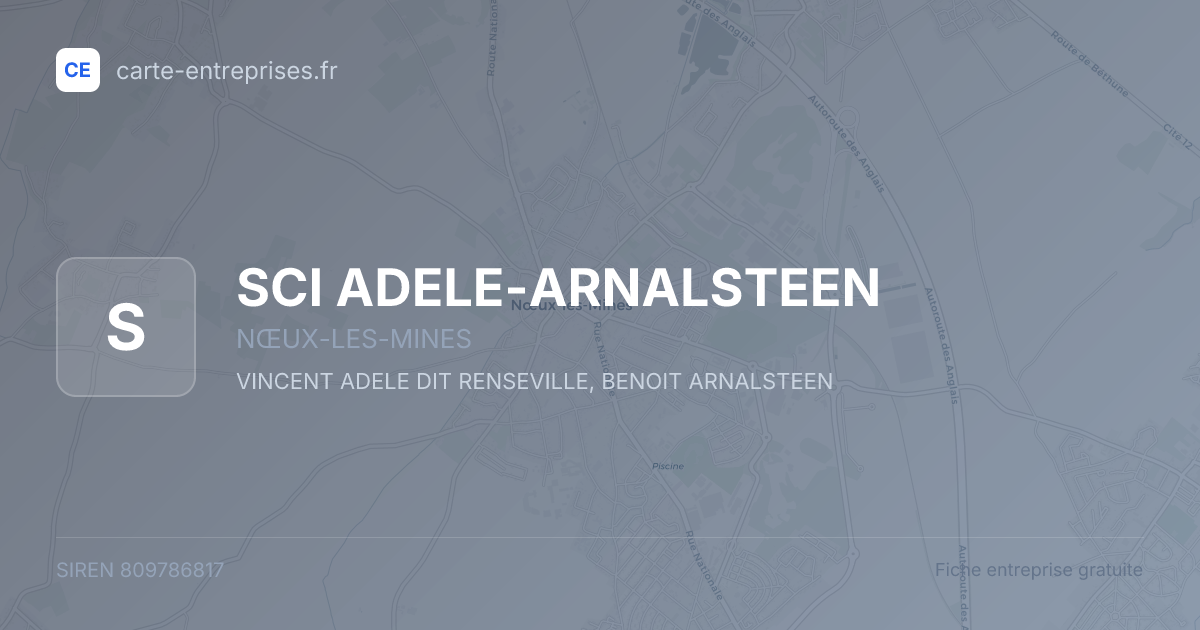 SCI ADELE-ARNALSTEEN — 809786817 — fiche entreprise