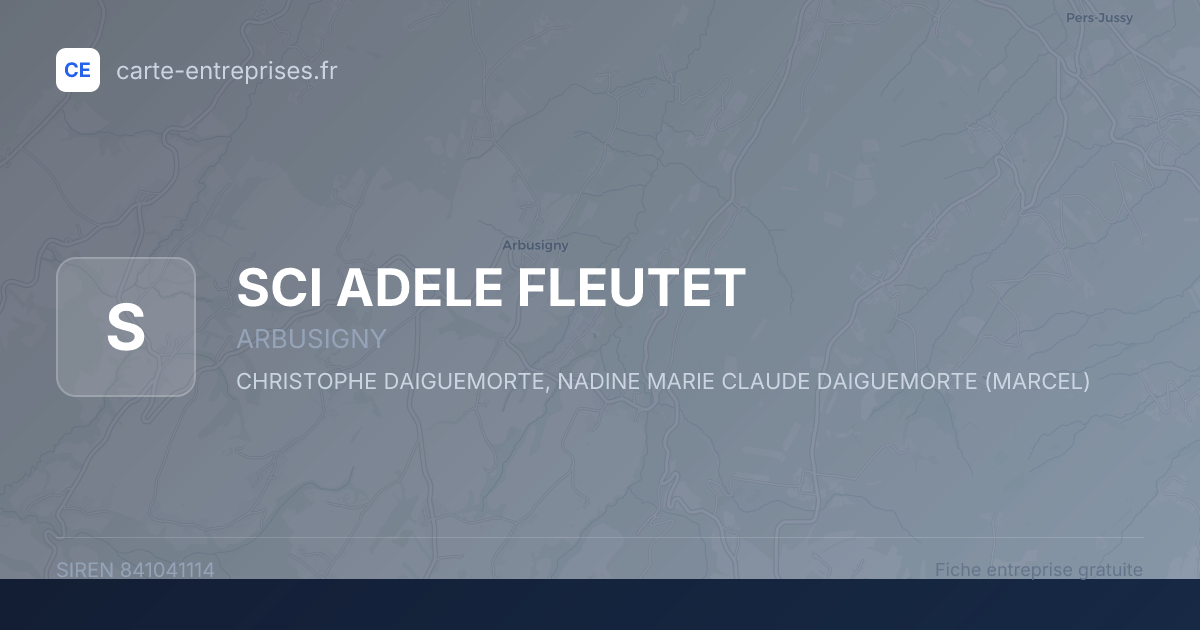 SCI ADELE FLEUTET — 841041114 — fiche entreprise