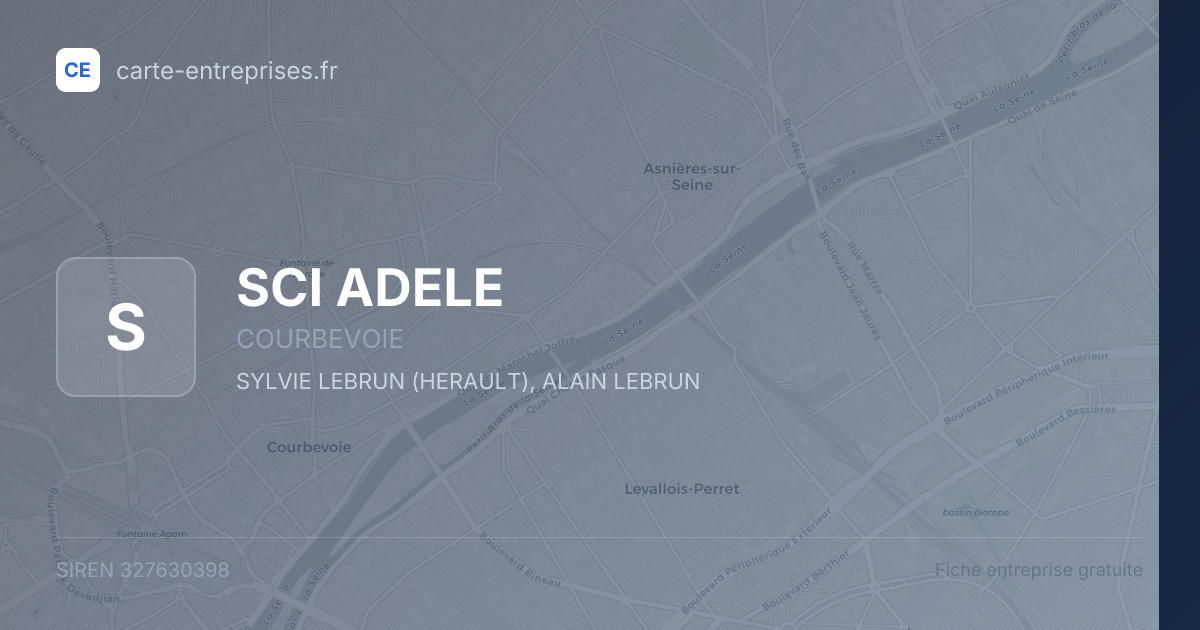 SCI ADELE — 327630398 — fiche entreprise
