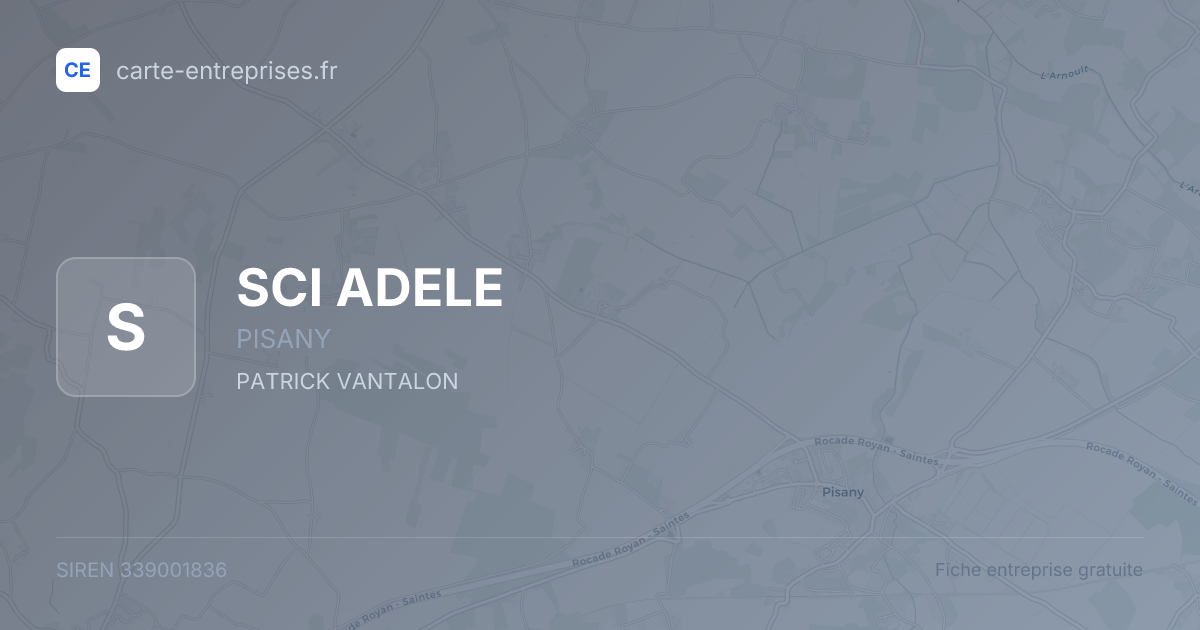 SCI ADELE — 339001836 — fiche entreprise