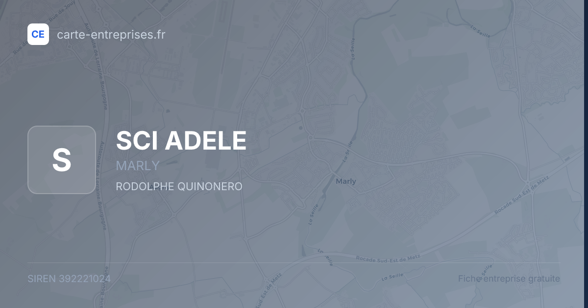 SCI ADELE — 392221024 — fiche entreprise