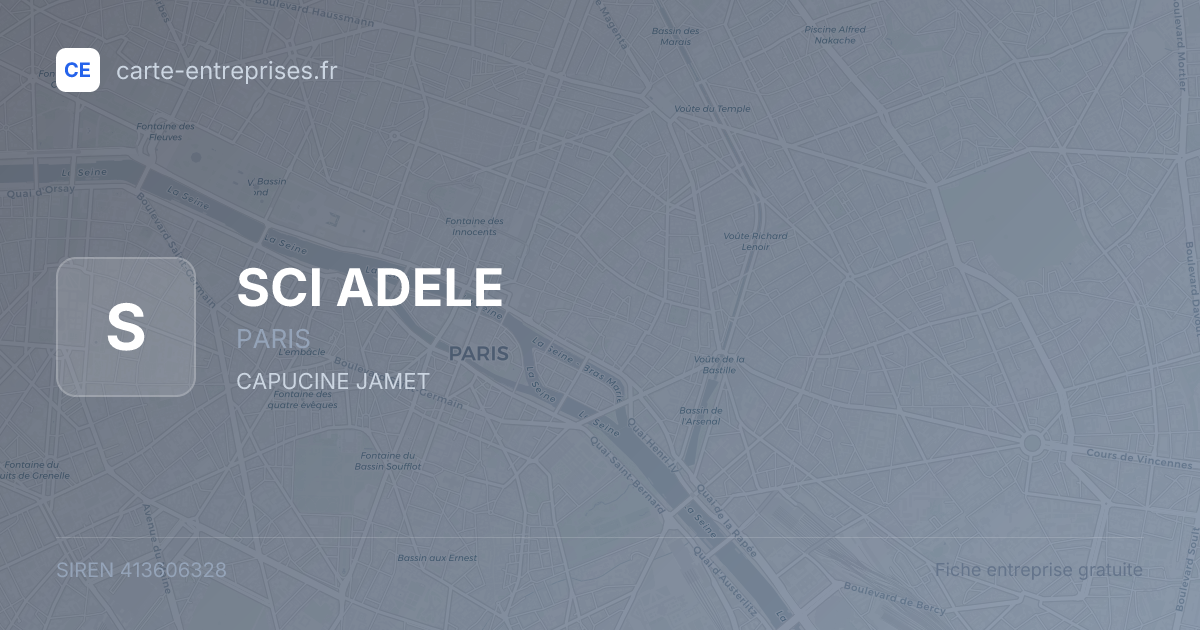 SCI ADELE — 413606328 — fiche entreprise