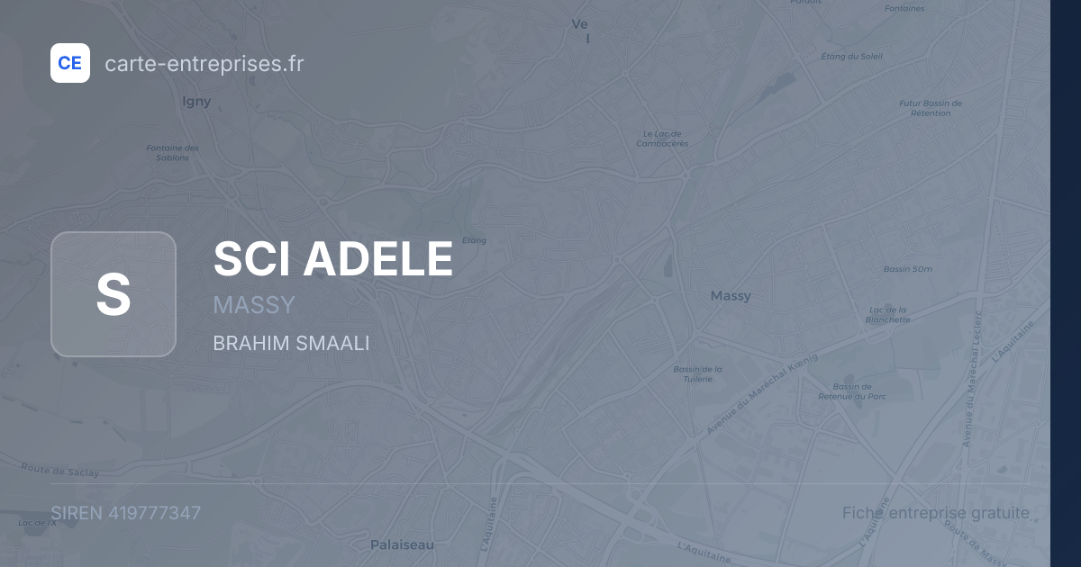 SCI ADELE — 419777347 — fiche entreprise