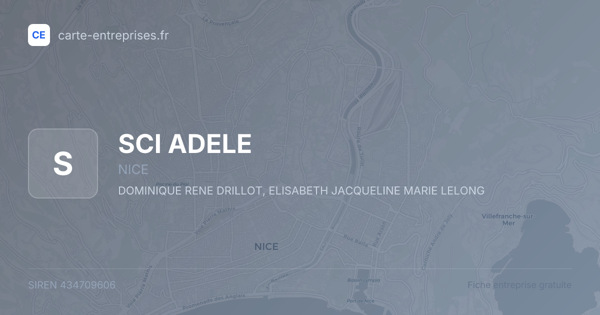 SCI ADELE — 434709606 — fiche entreprise
