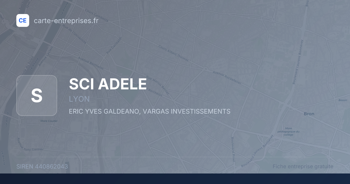 SCI ADELE — 440862043 — fiche entreprise