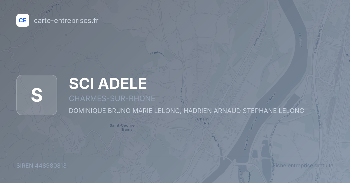 SCI ADELE — 448980813 — fiche entreprise