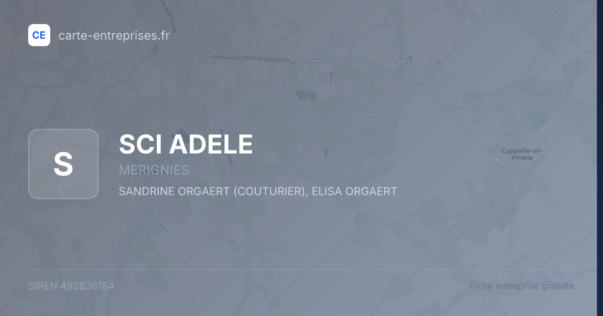 SCI ADELE — 492836184 — fiche entreprise
