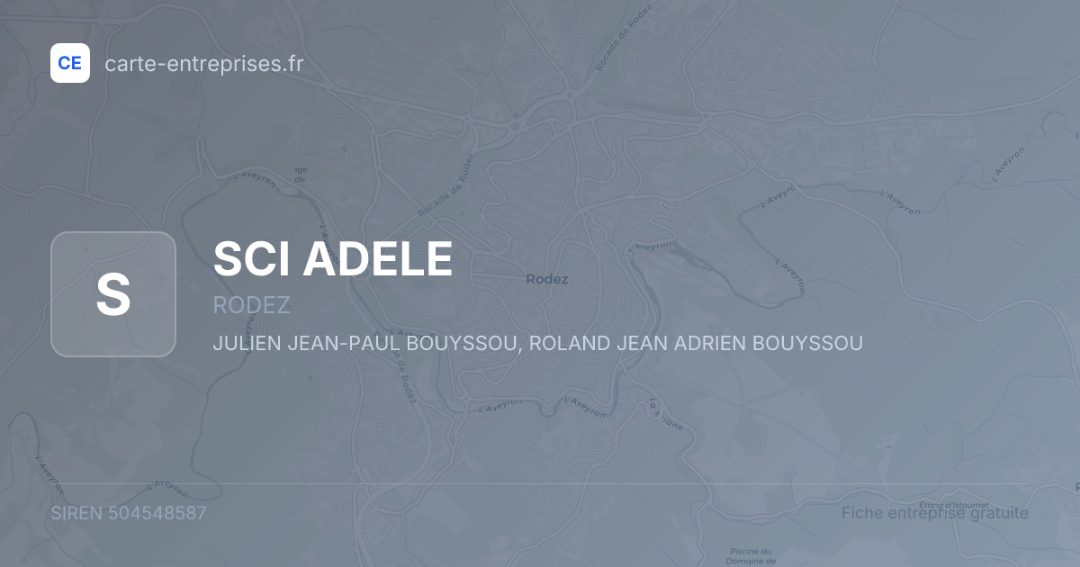 SCI ADELE — 504548587 — fiche entreprise