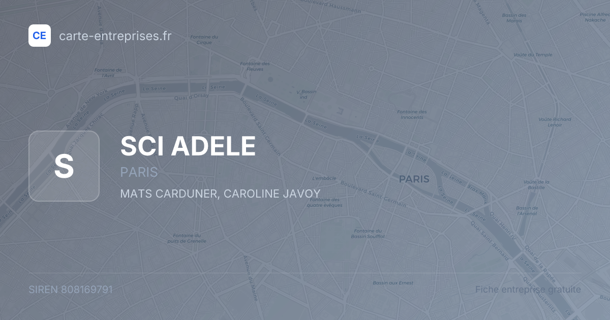 SCI ADELE — 808169791 — fiche entreprise
