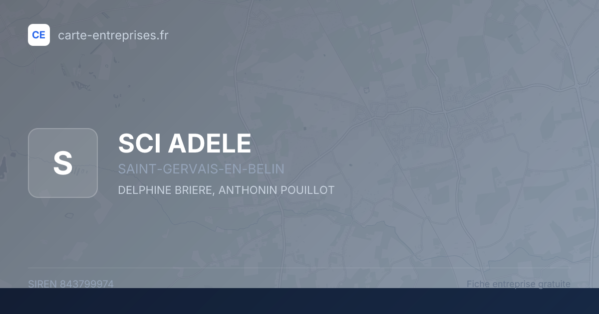 SCI ADELE — 843799974 — fiche entreprise
