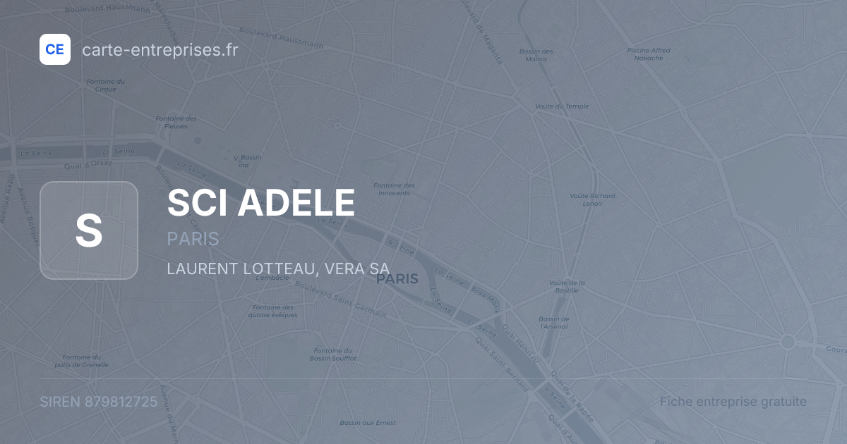 SCI ADELE — 879812725 — fiche entreprise