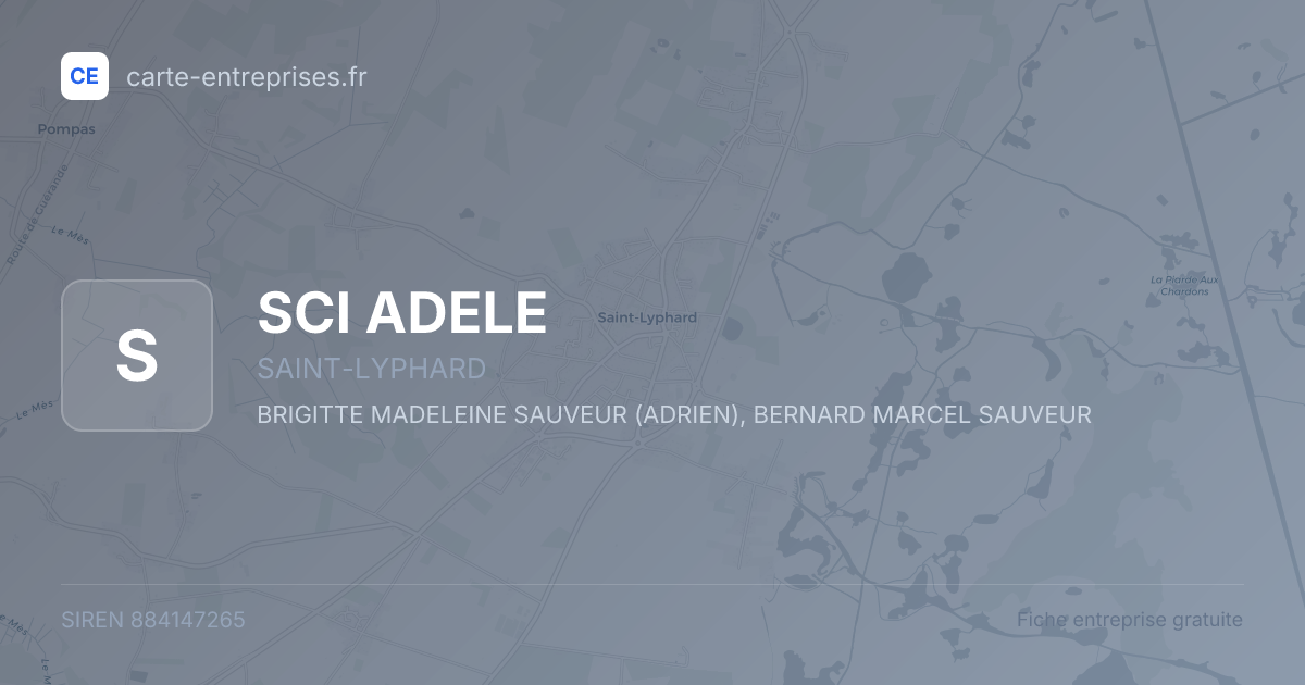 SCI ADELE — 884147265 — fiche entreprise