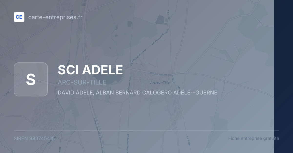 SCI ADELE — 983745415 — fiche entreprise