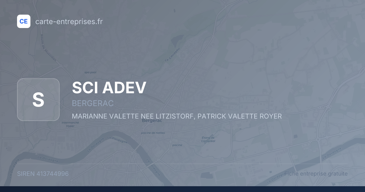 SCI ADEV — 413744996 — fiche entreprise