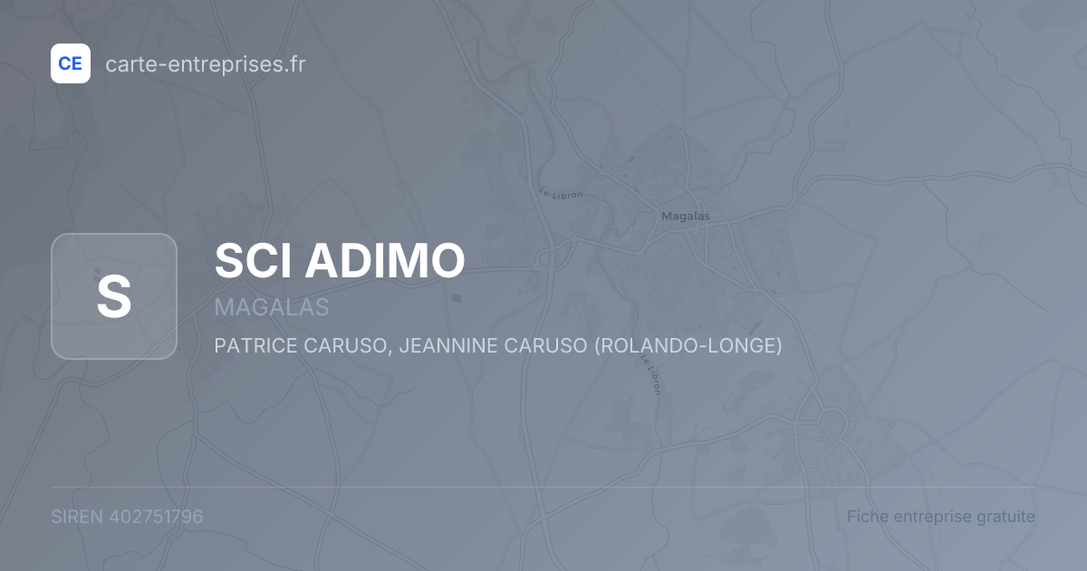 SCI ADIMO — 402751796 — fiche entreprise