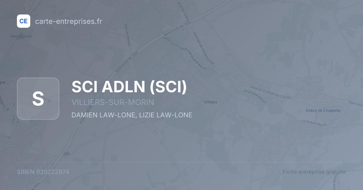 SCI ADLN (SCI) — 920222874 — fiche entreprise