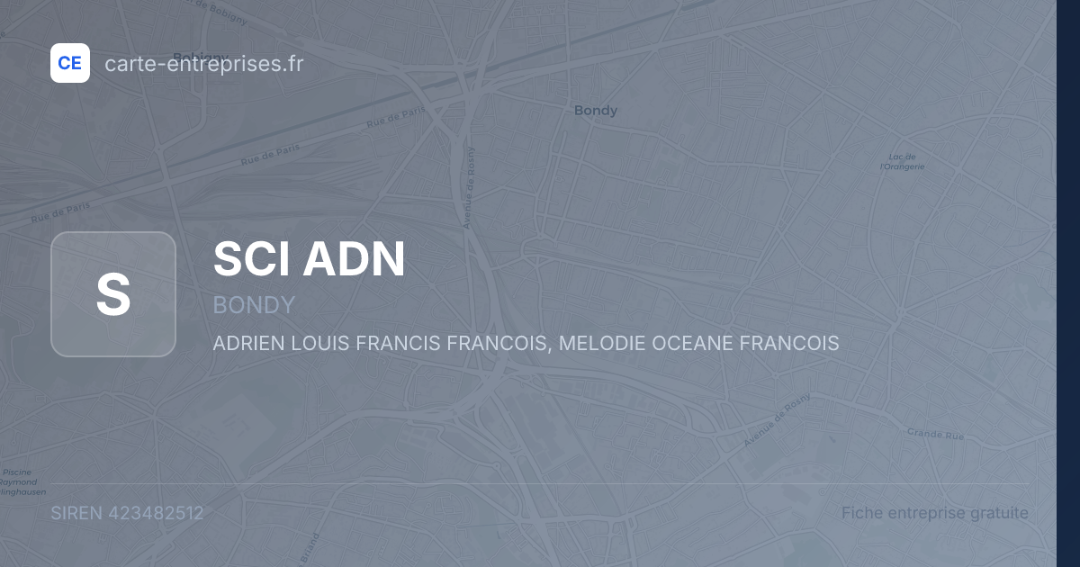 SCI ADN — 423482512 — fiche entreprise