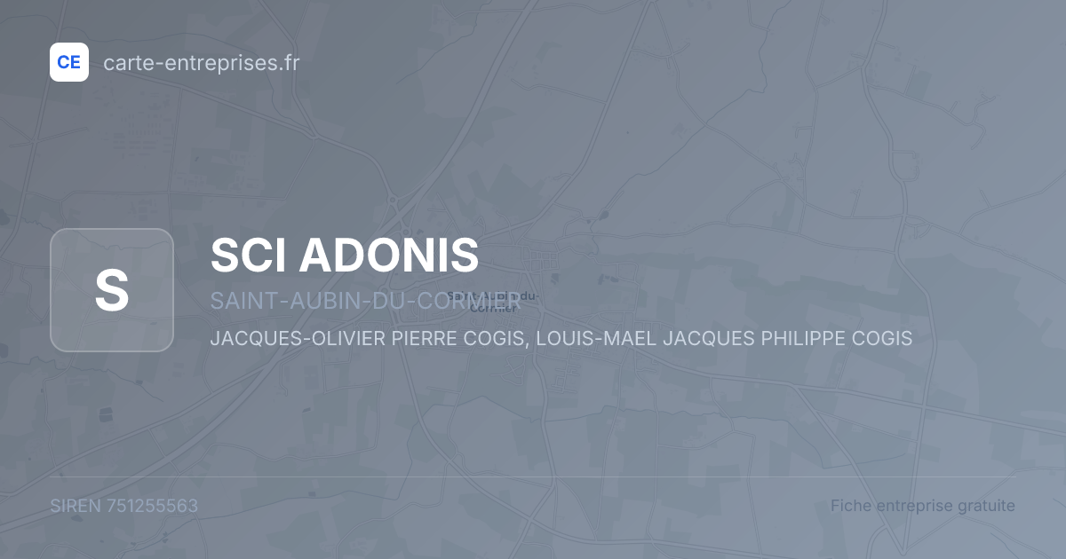 SCI ADONIS — 751255563 — fiche entreprise