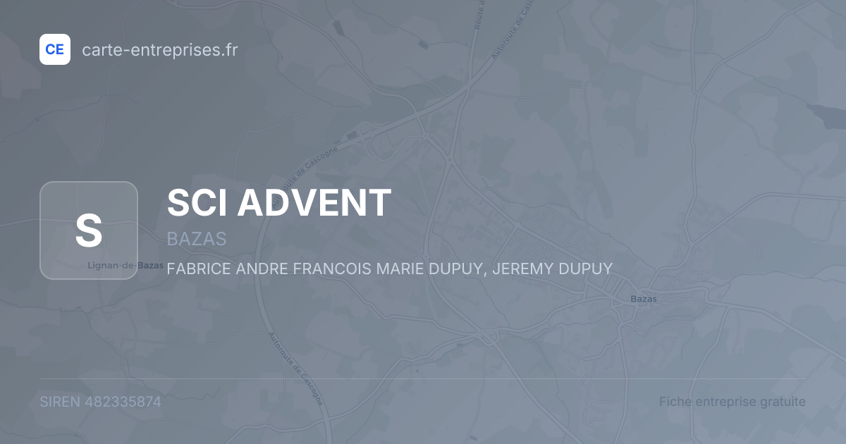 SCI ADVENT — 482335874 — fiche entreprise