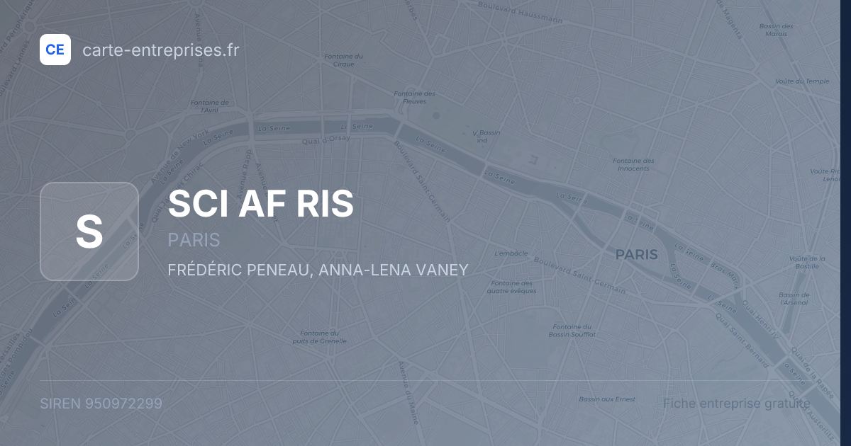 SCI AF RIS — 950972299 — fiche entreprise