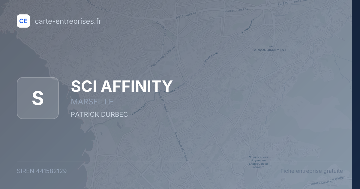 SCI AFFINITY — 441582129 — fiche entreprise
