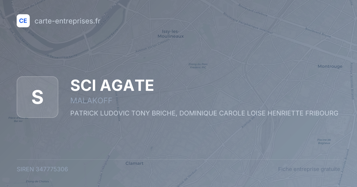 SCI AGATE — 347775306 — fiche entreprise