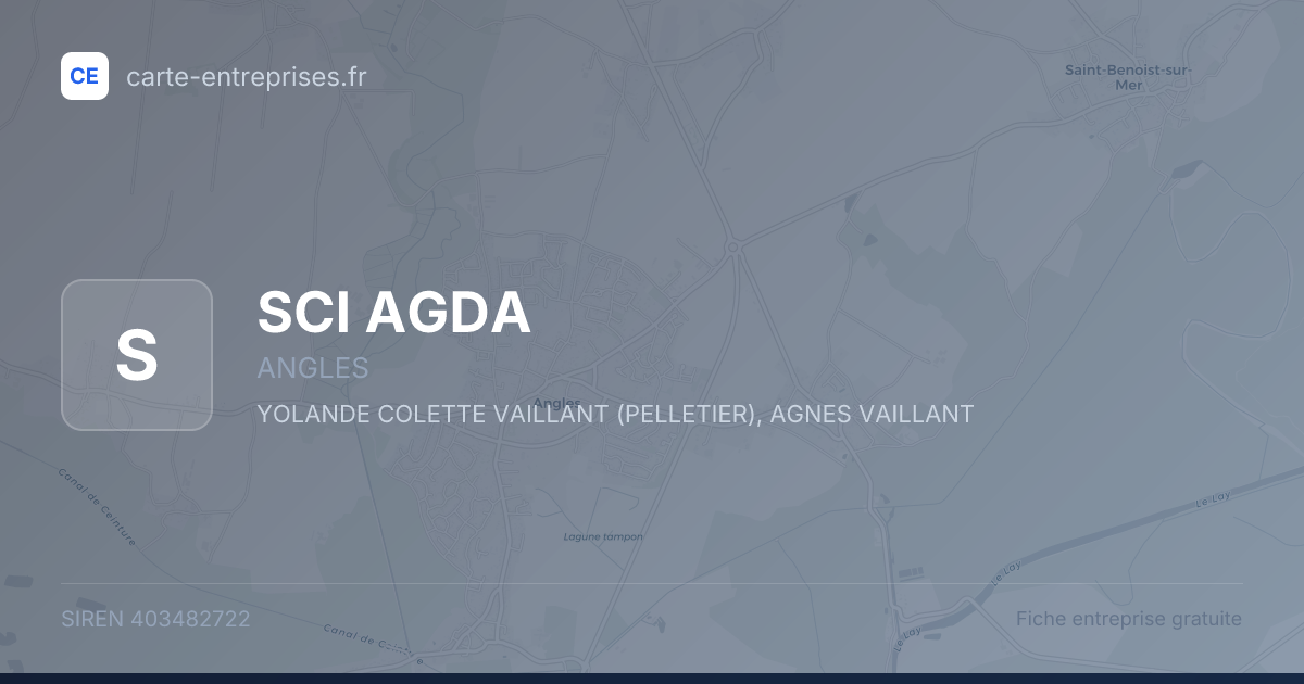 SCI AGDA — 403482722 — fiche entreprise