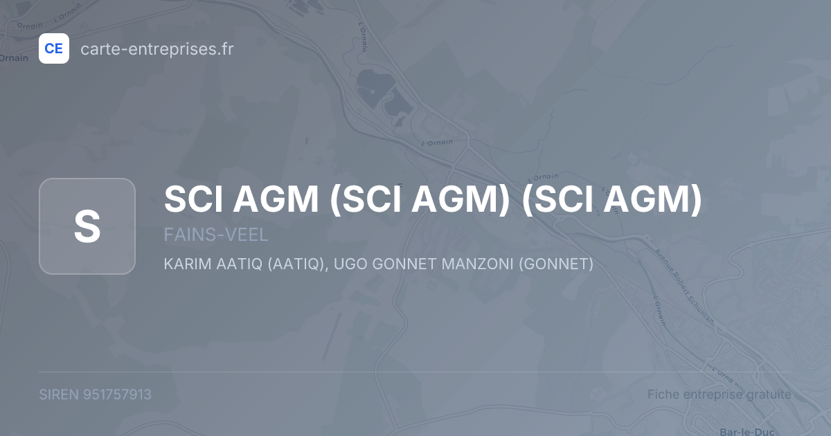 SCI AGM (SCI AGM) (SCI AGM) — 951757913 — fiche entreprise
