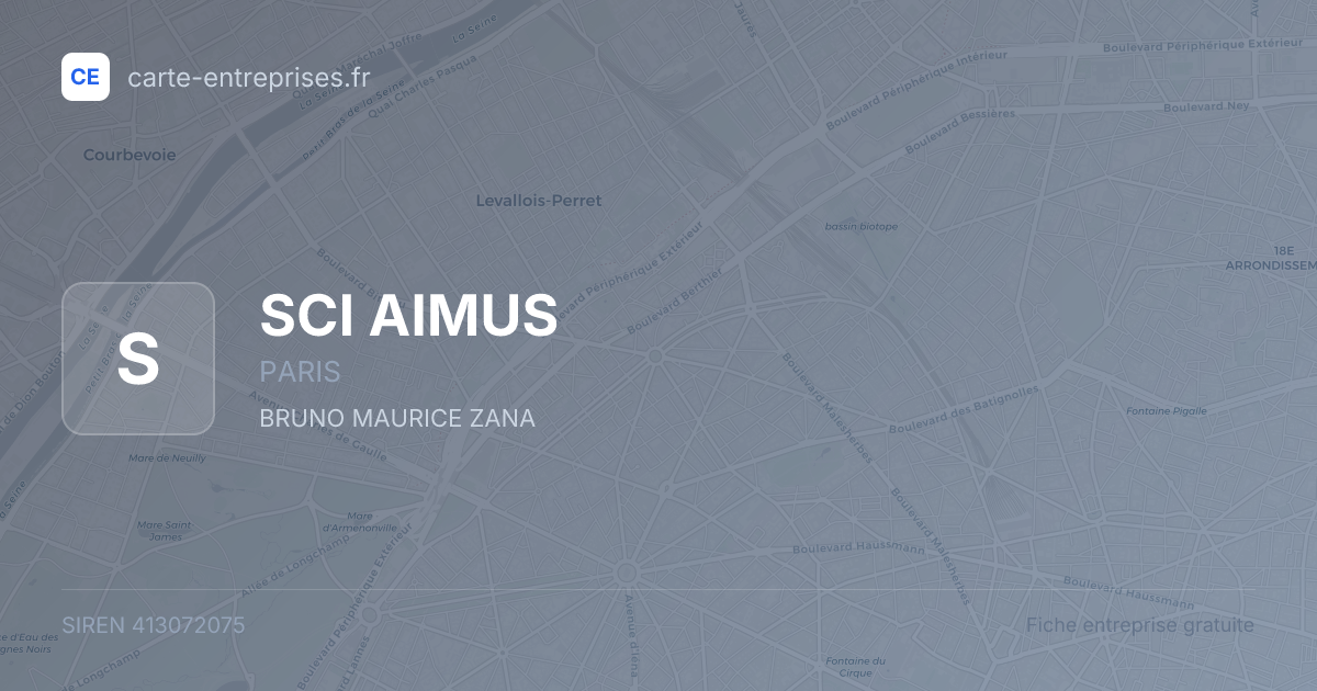 SCI AIMUS — 413072075 — fiche entreprise