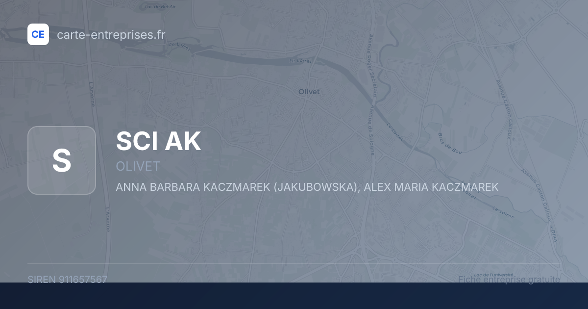 SCI AK — 911657567 — fiche entreprise