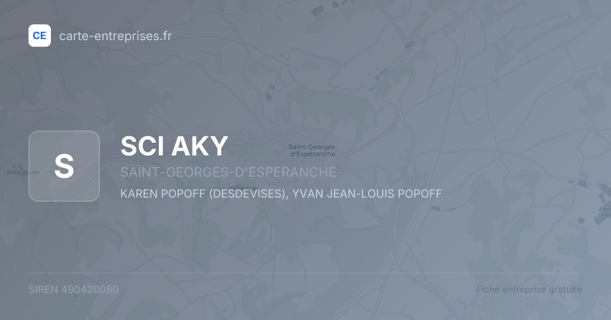 SCI AKY — 490420080 — fiche entreprise