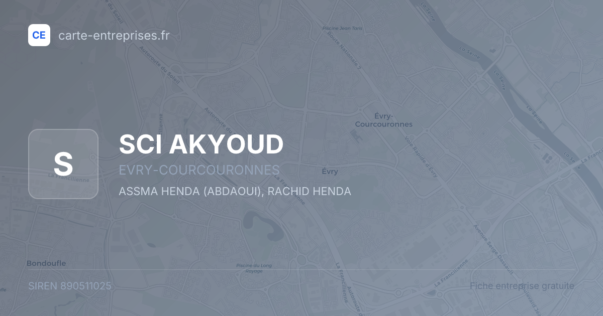 SCI AKYOUD — 890511025 — fiche entreprise