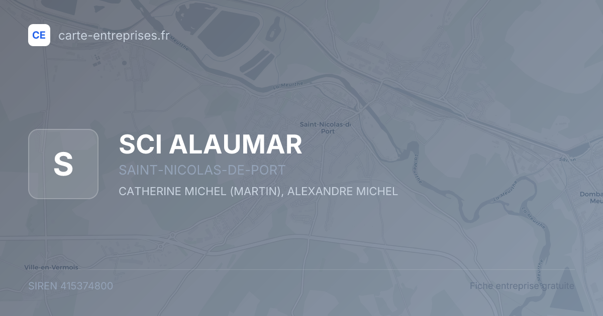 SCI ALAUMAR — 415374800 — fiche entreprise