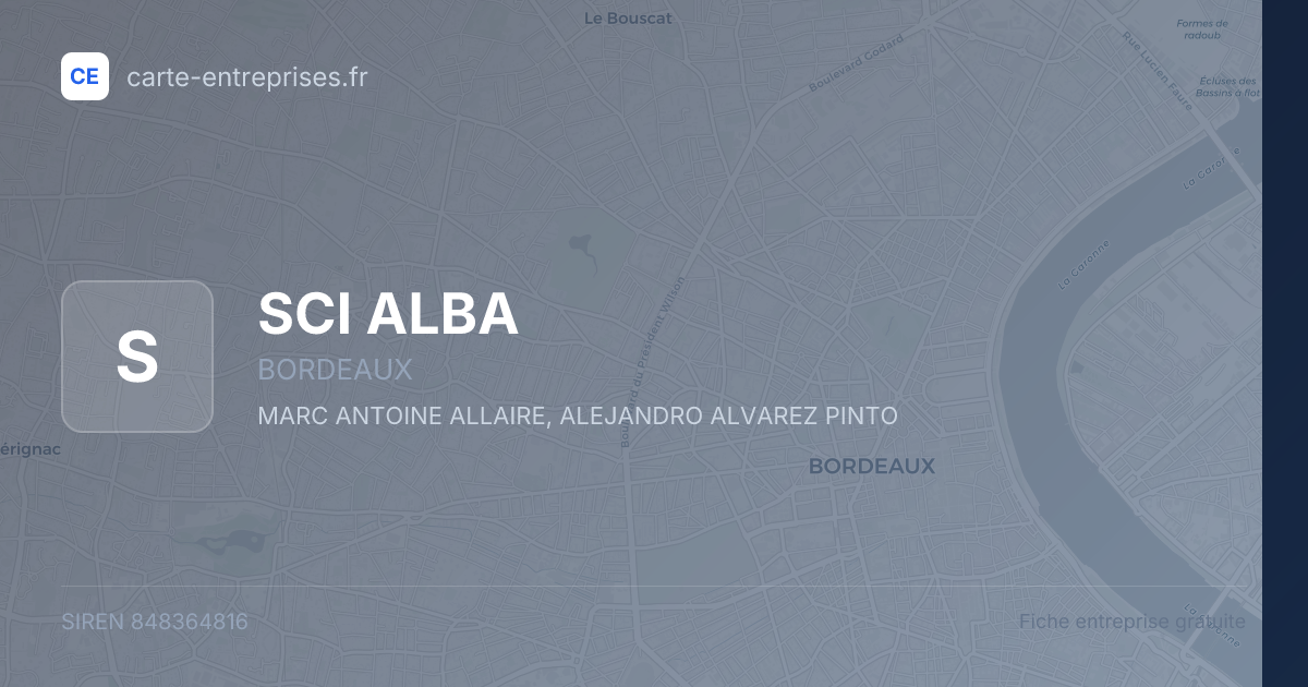 SCI ALBA — 848364816 — fiche entreprise