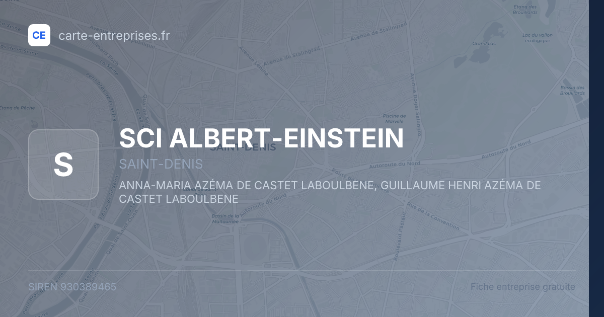 SCI ALBERT-EINSTEIN — 930389465 — fiche entreprise