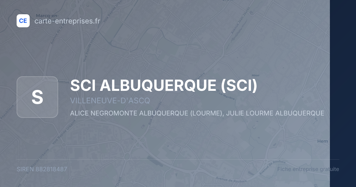 SCI ALBUQUERQUE (SCI) — 882818487 — fiche entreprise