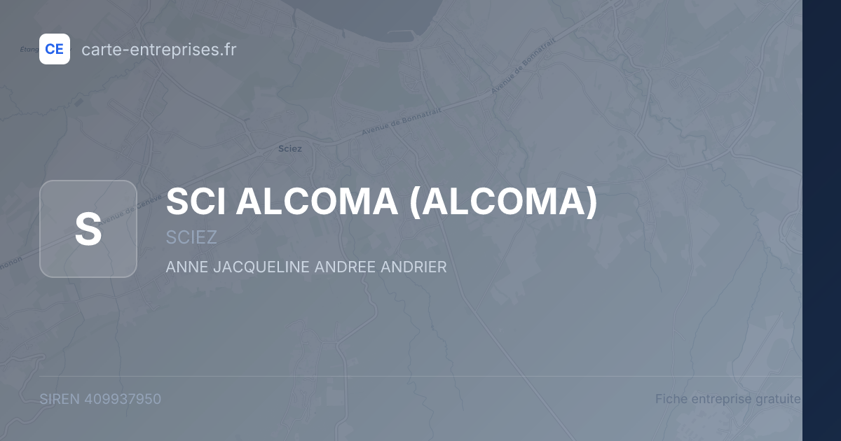 SCI ALCOMA (ALCOMA) — 409937950 — fiche entreprise
